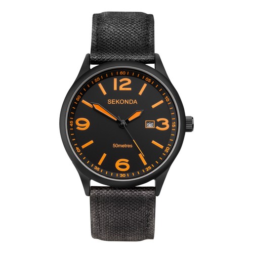 Sekonda herren schwarzes - sekonda,