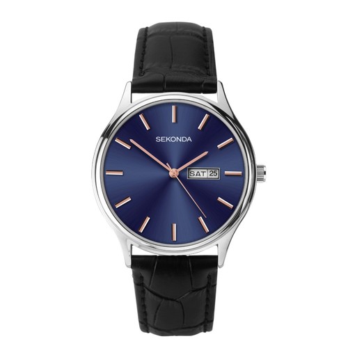 Sekonda herrenuhr mit - sekonda, blauem