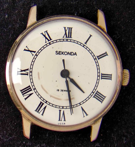 Sekonda ussr cream dial - cream, roman