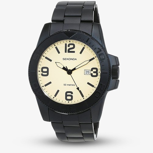 Sekonda sports black cream - sports,